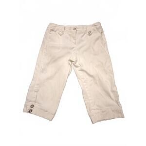 Sandro Petite White Capri Pants Size 12P